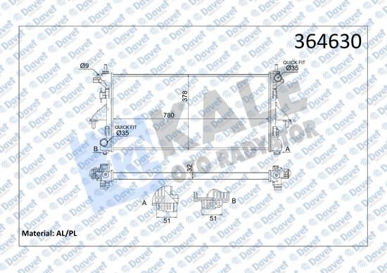 KALE 364630 Su Radyatoru Citroen Jumper Ii Fiat Ducato Peugeot Boxer Mt [Mekanik]